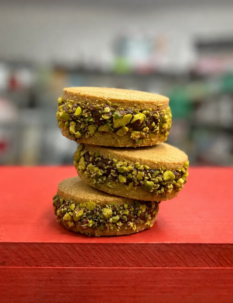 Alfajores de pistacho caseros
